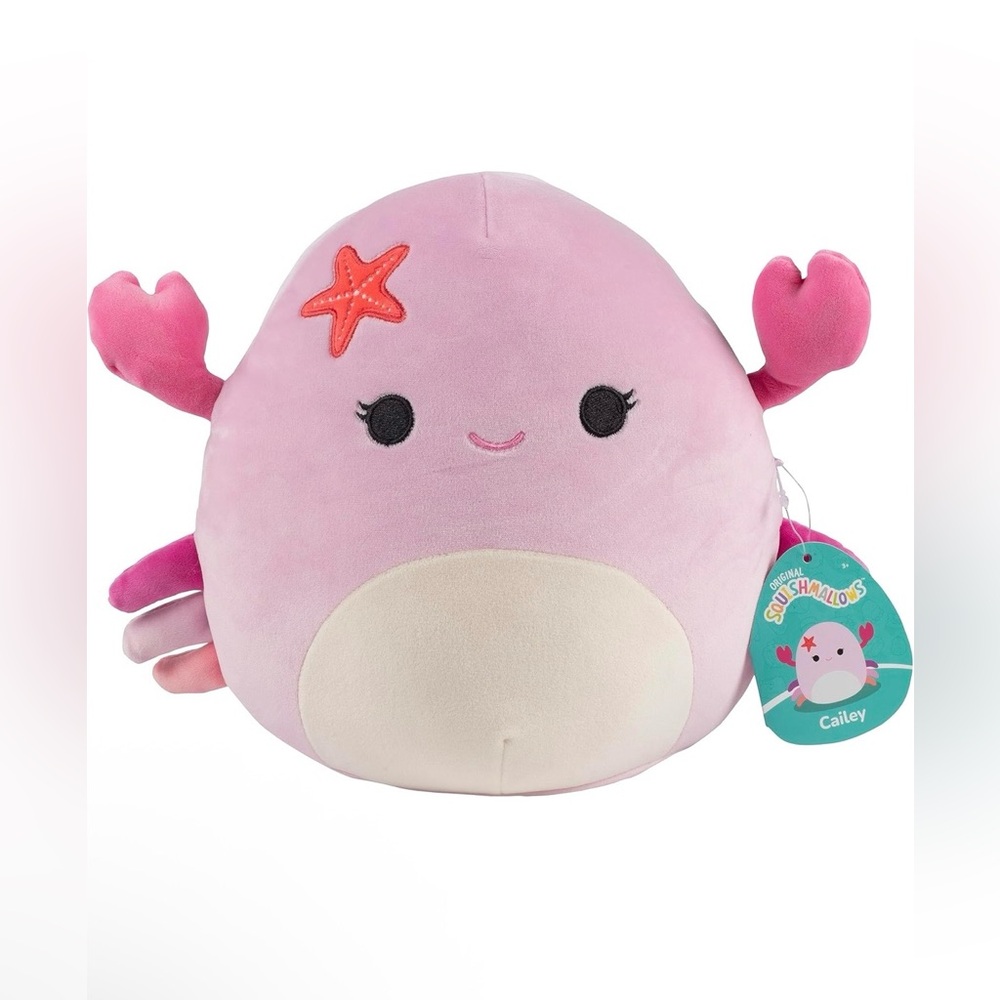 Squishmallows Cailey The Pink Crab Official Jazwares Plush Original, 10” - Picture 3 of 5